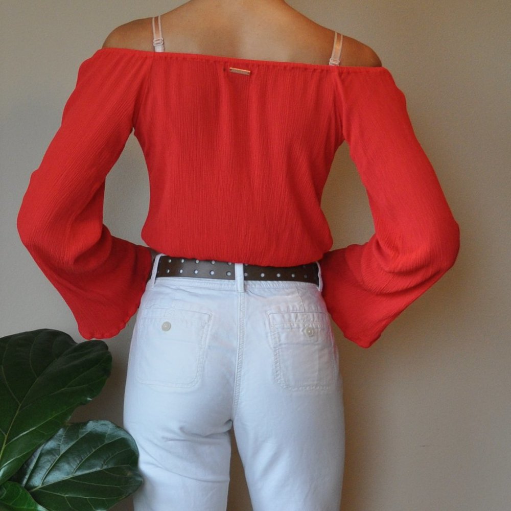 Kendall & Kylie Cropped Top Long Sleeve Size M - Picture 5 of 11